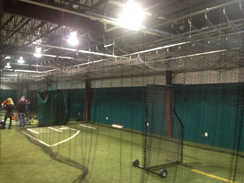 Sport Net Curtain Tracks Suspending, Installing Batting Cage In Garage