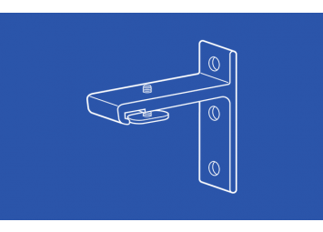 6261 Long Wall Bracket for Heavy Duty I Beam Track - 2.375 in Extension