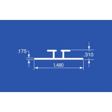 ODT-8A - Aluminum Panel Retainer & Curtain Track - 144"